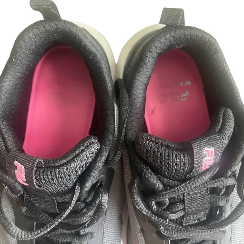 Fila Memory Trexler soft mesh running Athletic Shoe Size 8.5 Black and Pink
